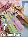 Kids Personalised Keyring Children Letter Chain School Name Tag. Fixed Price $24.87.