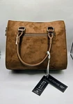La Terre Vegan Genuin Leather Swade Brown Shoulder Double Strap Handbag Nwt.. Fixed Price $95.28.