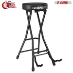 5CORE Guitar Stool Comfortable Padded Seat Foot Rest Rear Mounted Holder. Fixed Price $44.99.