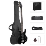 Glarry Electric Bass Guitar Strings Buring Fire 45.3 X 13 Inches, Black. Fixed Price $174.99.