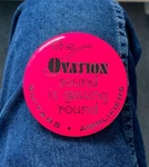 1960'S? The Ovation Sound Is Getting 'round Guitars & AMPLIFIERS3 1/2" Celluloid. Fixed Price $7.11.