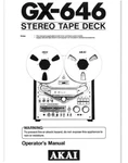 Akai GX-646 Tape Deck Owners Instruction Manual. Fixed Price $22.24.
