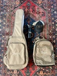 Taylor Padded Gig Bag And Backpack - Tan + Free Hat Water Bottle. Fixed Price $75.00.