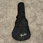 Black Fender Thin Backpack Style Electric Guitar Gig Bag W/ Logo. Fixed Price $14.99.