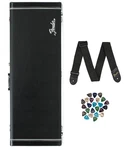 Fender Classic Stratocaster/telecaster Wood Case - Black W/ Guitar Strap. Fixed Price $219.99.