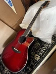 Ovation Timeless Balladeer Deep Contour Acoustic-electric Guitar Cherry Burst. Fixed Price $1129.00.