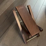 Punk Wooden Guitar Foot Rest Stool 4-LEVEL Adjustable Height Walnut MA-39-A. Fixed Price $20.00.