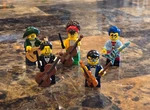 Lego Bam Minifigure Musicians! Electric Guitar, Bass/cello, Violin, Lute. Fixed Price $6.00.