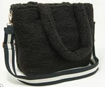 Bumblebella By Jill Martin Allover Sherpa Mid-sized Tote Black Bag A522388. Fixed Price $59.00.