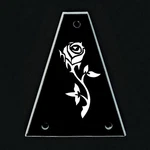 Guitar Truss Rod Cover - Engraved Etch Fits Jackson Rose Flower Vine Black. Fixed Price $17.99.