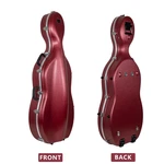 Crossrock 3/4 And 4/4 Size Cello Case-abs Molded Hardshell With Wheels- Dark Red. Fixed Price $359.99.