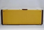 Fender Custom Shop, Tele=strat Tweed Hard Shell Case, Burgundy Interior. Fixed Price $230.00.