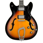 Hagstrom Viking Semi-hollow Electric Guitar Tobacco Sunburst Open Box. Fixed Price $634.99.