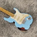 Daphne Blue Road Worn Solid St Electric Guitar Sss Pickups Maple Neck. Fixed Price $251.91.