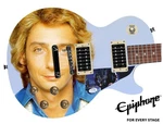 Barry Manilow Epiphone Autographed Custom Photo Graphics Guitar Acoa. Fixed Price $1299.99.