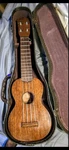 Martin Vintage Style 1 Soprano Ukulele Solid Mahogany Body & Top With Case. Fixed Price $420.00.