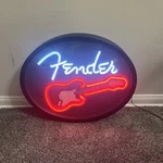 Fender Stratocaster Electric Guitar Flashing Neon Sign Rabbit Tanaka Rare 18.5. Fixed Price $379.95.