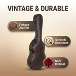 Crossrock 4/4 Size Classical Guitar Case Coffee Brown Leather Finish, Tsa Lock. Fixed Price $589.99.
