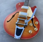 6 Electric Guitar Semi-hollowbody Raised Flame Maple Back&top Glossy Finished. Fixed Price $265.50.
