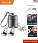Portable 24DB Concert Earplugs With Keychain Case - For Musicians & Audiophiles. Fixed Price $29.98.