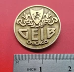 Geib Chicago Plate Logo Badge For Guitar Mandolin Case.. Fixed Price $29.99.
