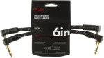 Fender Deluxe Black Tweed Electric Guitar Patch Cables, Right Angle, 2-PACK, 6". Fixed Price $18.69.