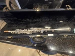 Metal Silver King Bb Soprano Boehm System Claribet With Case. Fixed Price $1200.00.