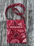 Vera Bradley Paisley Quilted Crossbody Bag, Mesa Red Adjustable Strap Excellent. Fixed Price $19.99.