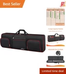 76 Keyboard Gig Bag Waterproof Padded Music Instrument Case With Pockets. Fixed Price $67.97.
