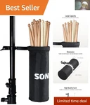 Effortless Access Drumstick Bag - Holds 5 Pairs With Lockable Aluminum Clamp. Fixed Price $33.99.
