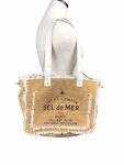 Sel De Mar Canvas Bag Double Straps Fringe. Fixed Price $24.95.