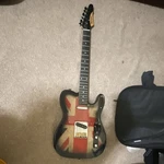 Indio Union Jack Electric Guitar Multicolor 6 String Right-handed W/gig Bag. Fixed Price $368.00.