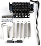 Black Nickel Guitar Double Locking Bridge Tremolo System With Brass Block. Fixed Price $84.67.