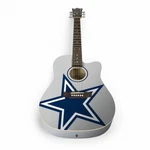 Dallas Cowboys Nfl Woodrow Full Size Acoustic Guitar W/ Travel Bag & Stand. Fixed Price $349.99.