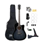 Washburn WA90CE Acoustic-electric Guitar Kit Black Bundle With Gig Bag, Str.... Fixed Price $231.81.