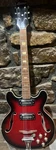 Univox Coily Hollow Body Electric Guitar, 2 Pickups, Red Starburst-new Strings. Fixed Price $350.00.