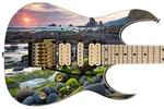 Guitar Skin Star Axe Wrap Bass Body Reface Water Rock Grass Sun Island 1005. Fixed Price $59.95.