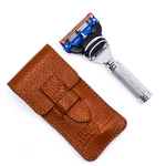 Parker Safety Razor Travel Fusion & Leather Carrying Case - Compact Size. Fixed Price $39.99.