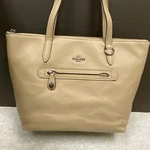 Coach Taylor Tote Shoulder Bag Stone Pebble Leather 38312 New $275. Fixed Price $159.00.