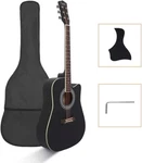 Glarry 41'' Full Size Folk Guitar, Notch Spruce Panel Edging Acoustic Kit. Fixed Price $85.99.