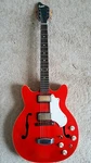 Supro Croydon Electric Guitar 1968 Vintage Red Semi Hollow Body & Case. Fixed Price $2000.00.