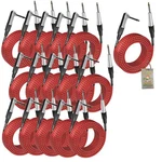 (16 Pack) Electric Guitar Cables Fat Toad Woven Ts 1/4 Plug Connecter Shielded. Fixed Price $115.00.
