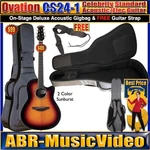 Ovation Celebrity Standard E-acoustic Guitar CS24-1, Mid-depth, Sunburst & Gig. Fixed Price $505.00.