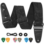 Lekato 2.5" Embossed Floral Guitar Strap Padded Cotton For Acoustic Bass. Fixed Price $13.90.