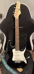Axl Electric Guitar Black Solid Body 6 String Right-handed 21 Frets Strap. Fixed Price $90.00.