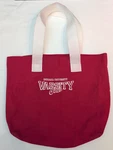 Vintage Indiana University Tote Bag Iu Varsity Club Red W/ White Straps. Fixed Price $16.95.