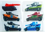 Hot Wheels & Matchbox- "tanks" (5) Tanknator Attack Track- Loose W/pvc Cases. Fixed Price $21.50.