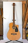 2014 Fender CB-100CE Acoustic Bass Guitar With Hard Shell Case Natural. Fixed Price $414.96.