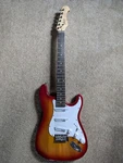 Monoprice Cali Dlx Plus Solid Ash Electric Guitar - Cherry Burst, With Gig Bag. Fixed Price $119.99.