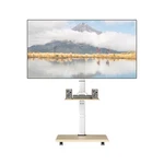 Rolling Tv Stand On Wheels W/30 Tilt Mount Adjustable Shelf & Cable Management. Fixed Price $79.99.